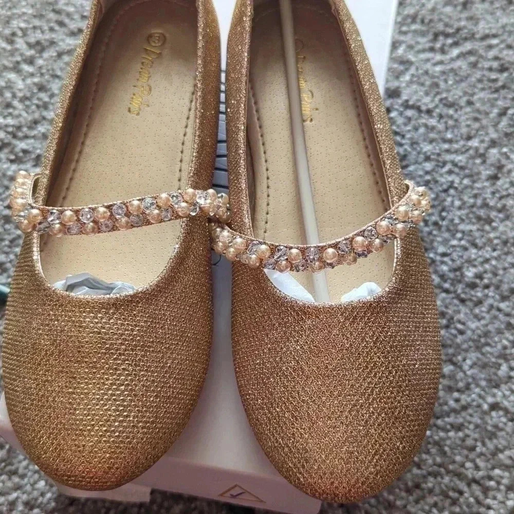 Dream pairs kids Rose Gold glitter Shoes - Picture 8 of 10
